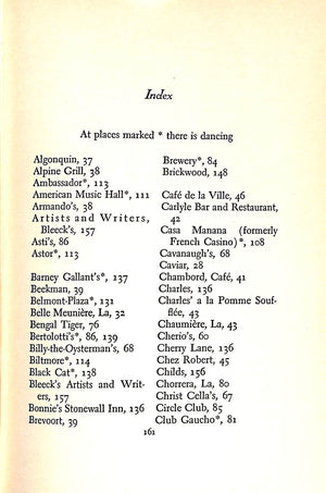 "Dining, Wining And Dancing In New York" 1938 MIDDLETON, Scudder