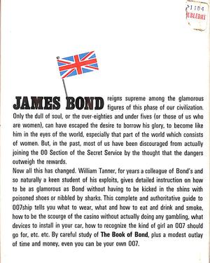 "The Book Of Bond Or Every Man His Own 007" 1965 TANNER, William ('Bill')