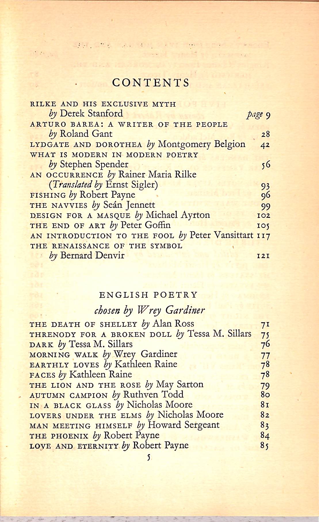 "New Road 5" 1949 GARDINER, Wrey