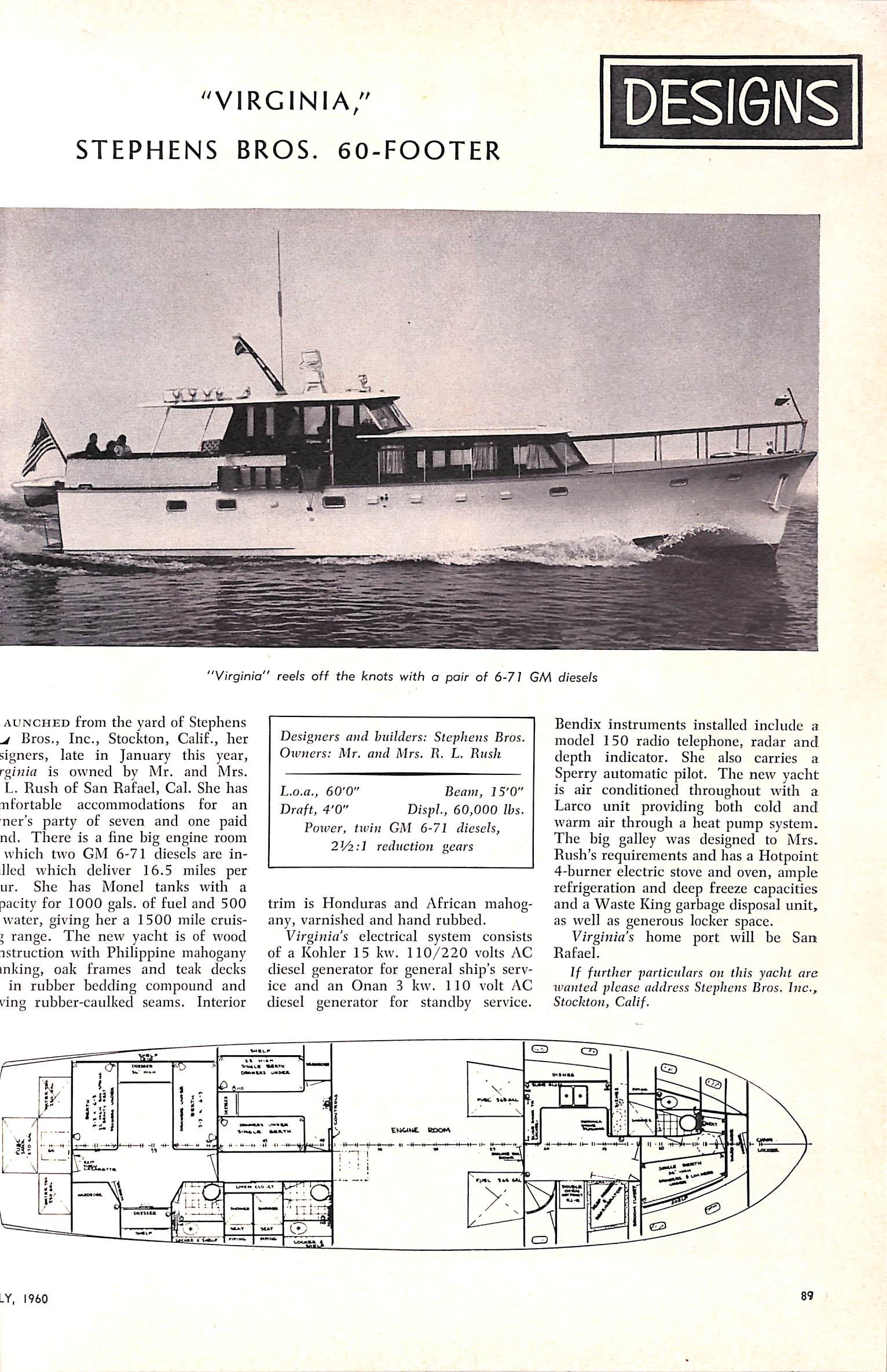 "Yachting Magazine California Yachting Issue" July, 1960 (SOLD)