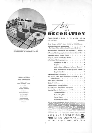 Arts And Decoration Magazine December 1934