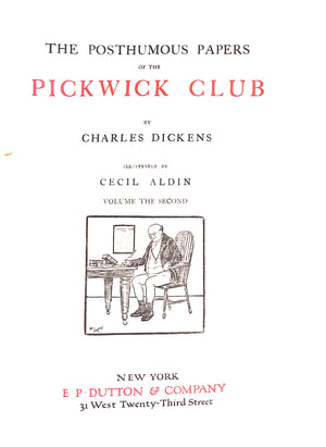 "The-Posthumous-Papers Of-The Pickwick Club Vols. I & II" 1910 DICKENS, Charles