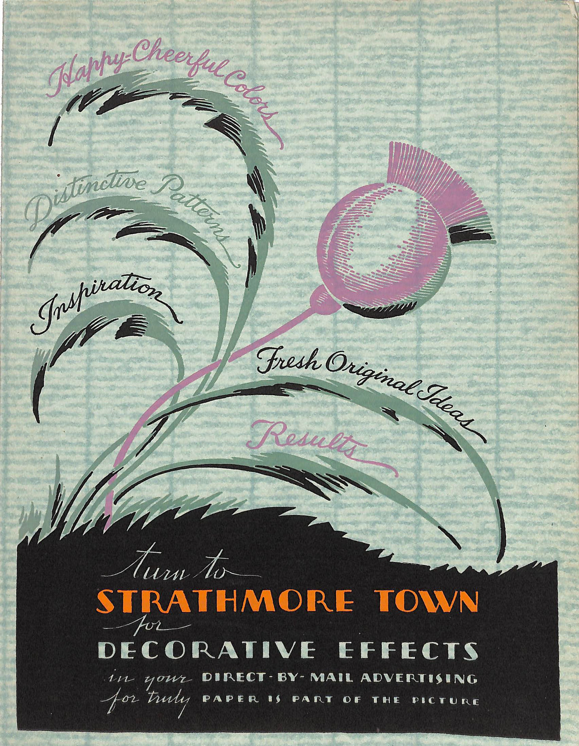 "Turn To Strathmore Town For Decorative Effects" 1928