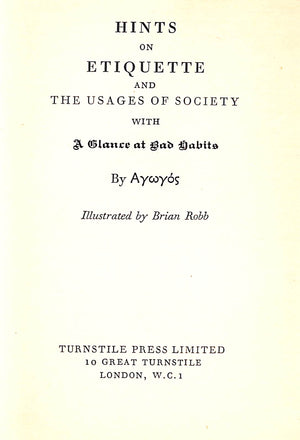 "Hints On Etiquette And Usages Of The Society" 1950 Aywyos