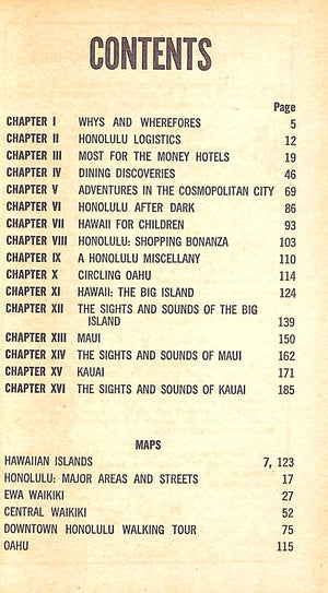 "TWA Getaway Guide Honolulu" 1971 MICHAELS, Jill
