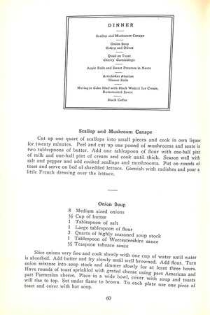 "Choice Menus For Luncheons And Dinners" 1937 LANG, Gladys T.