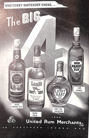"The U.K.B.G. Guide To Drinks" 1955 SIMON, M. Andre
