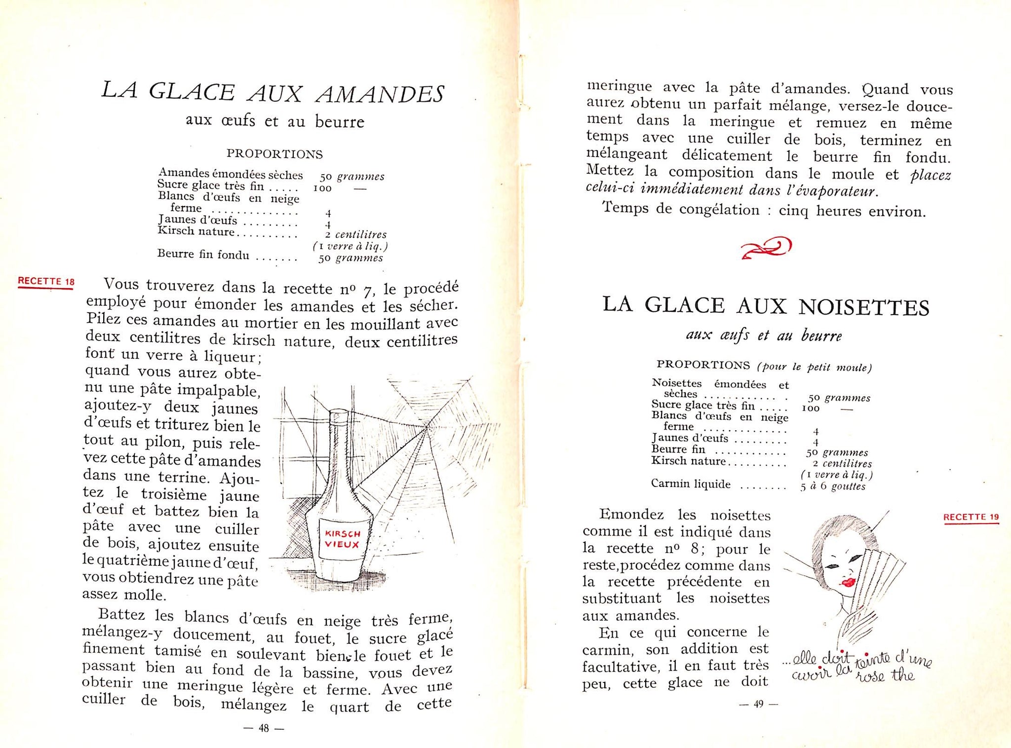 "Entremets Et Boissons Glaces" 1930 LESPINE, G. Dumont