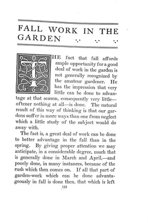 "Four Seasons In The Garden" 1907 REXFORD, Eben E.