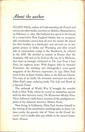 "Understanding The French" 1955 PAUL, Elliot