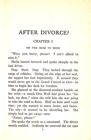 "After Divorce?" 1932 PARMER, Charles B.