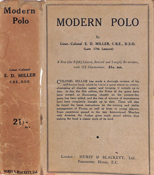 "Modern Polo" MILLER, Lieut. Colonel E. D., C.B.E., D.S.O