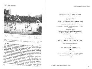"Early Books On Cricket" 1987 ALLEN, David Rayvern