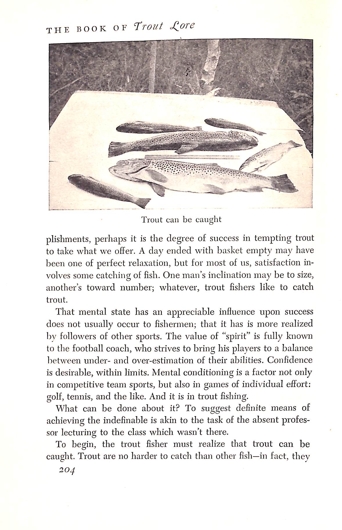 "The Book Of Trout Lore" 1947 CROWE, John
