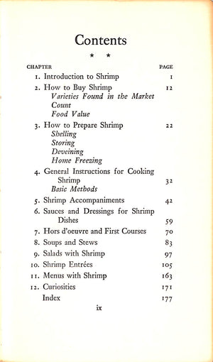 "Shrimp Cookery: Over 100 Recipes" 1964 WORTH, Helen