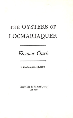 "The Oysters Of Locmariaquer" 1985 CLARK, Eleanor