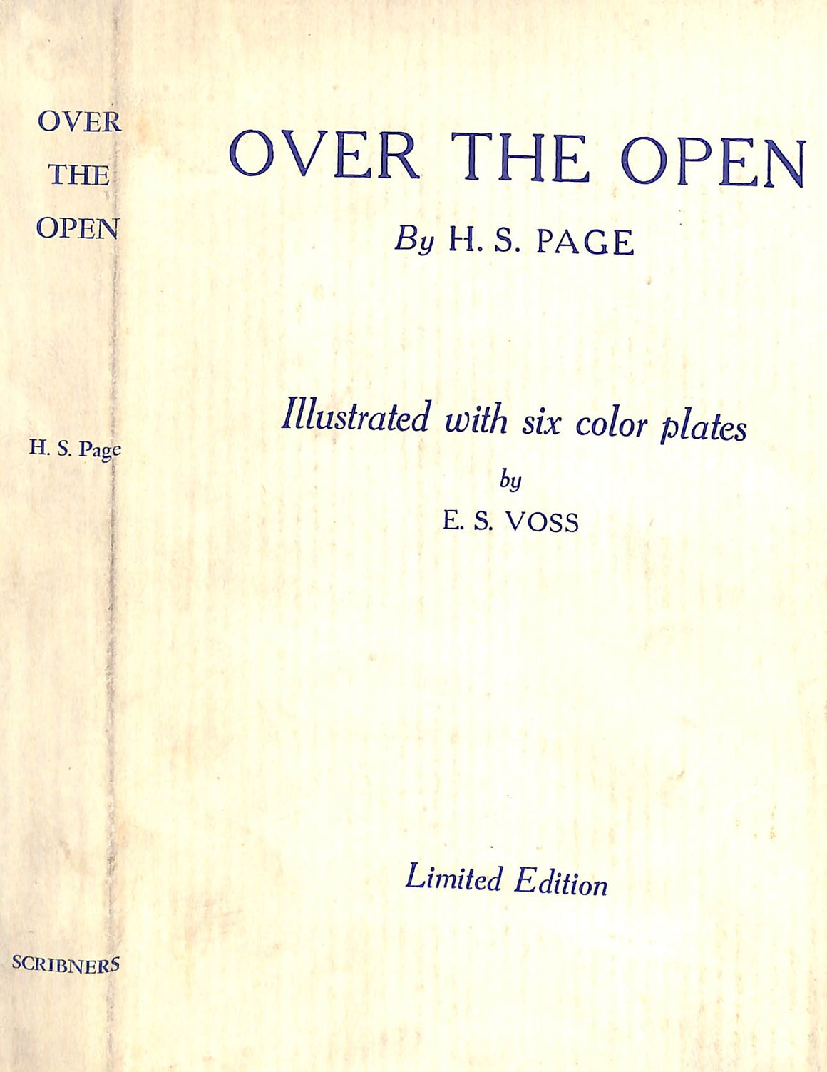 "Over The Open" 1925 PAGE, H.S.
