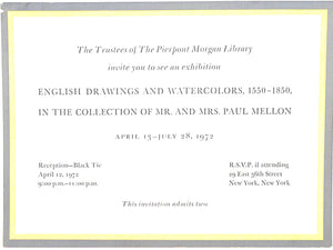 "English Drawings and Watercolors 1550-1850 In The Collection Of Mr. and Mrs. Paul Mellon" 1972 BASKETT, John and SNELGROVE, Dudley