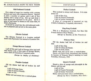 "Cocktails: How To Mix Them" 'Robert'