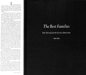 "The Best Families: The Town & Country Social Directory 1846-1996" PATTERSON Jerry E. (SOLD)