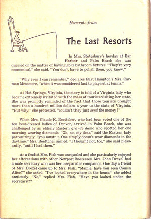 "The Last Resorts: A Portrait Of American Society At Play" 1952 AMORY, Cleveland