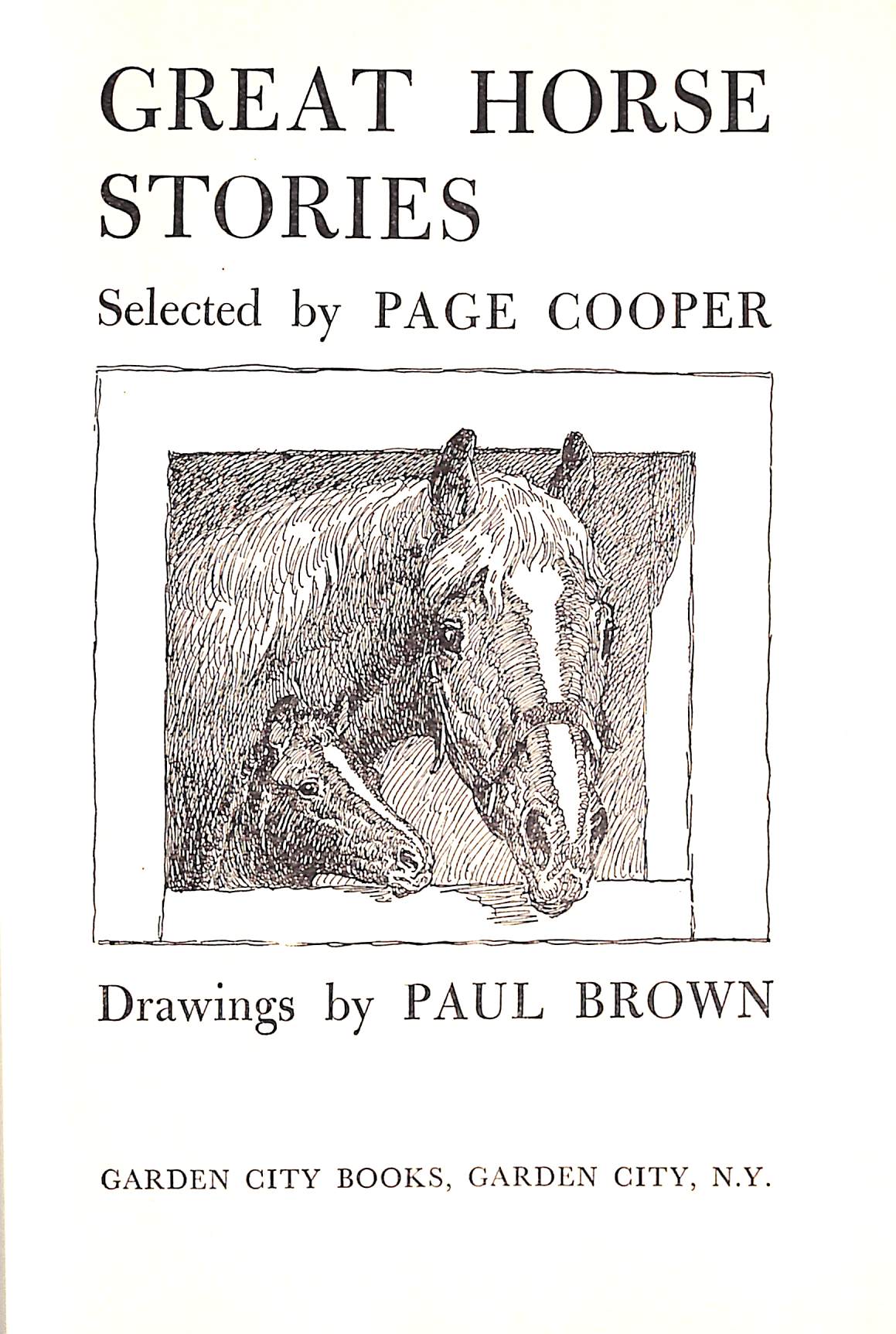"Great Horse Stories" 1954 COOPER, Page [selected by]