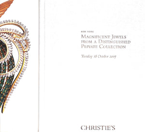 "Magnificent Jewels From A Distinguished Private Collection" Christie's 16 October 2007