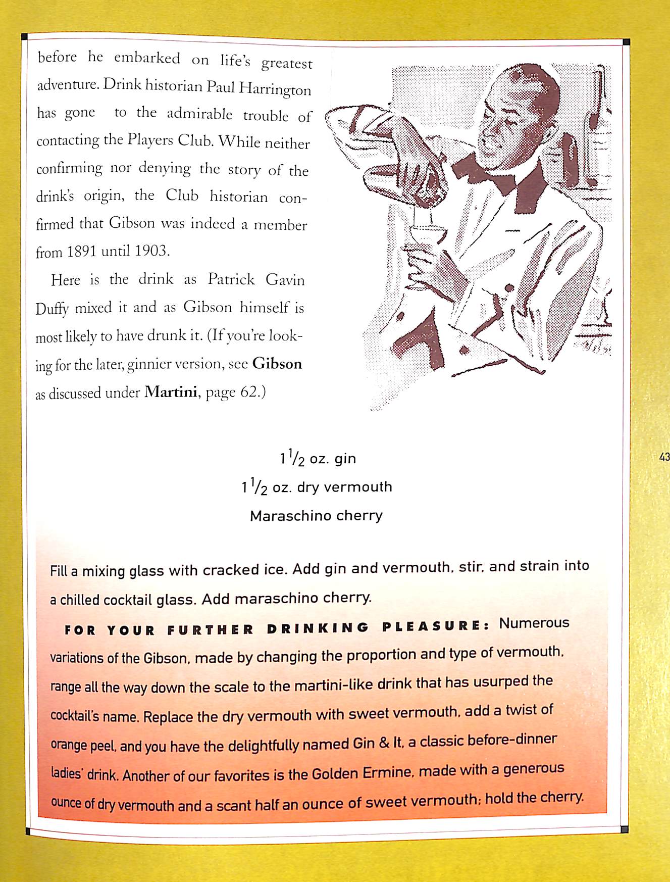 "Vintage Cocktails Authentic Recipes And Illustrations From 1920-1960" 1999 WAGGONER, Susan, MARKEL, Robert (SOLD)