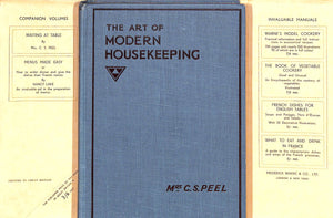 "The Art Of Modern Housekeeping" 1935 PEEL, Mrs. C.S.