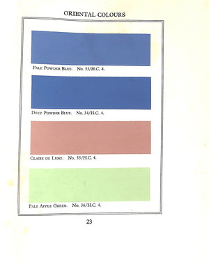 "A Tint Book Of Historical Colours Suitable For Decorative Work" 1950