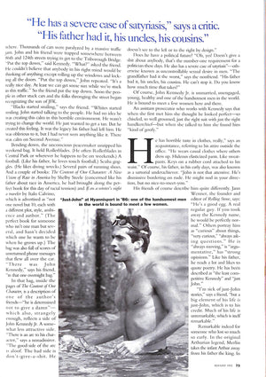 "M The Civilized Man: Life At The Top The Once And Future President JFK Jr." August 1992