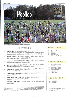 Polo The World Of Polo Magazine March 1989
