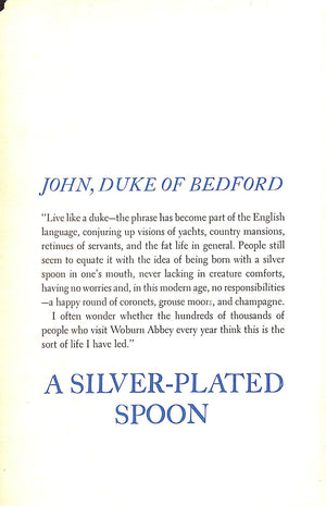 "A Silver-Plated Spoon" 1959 Duke Of Bedford, John (INSCRIBED)