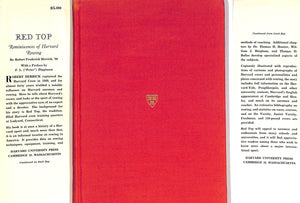 "Red Top: A Reminiscences Of Harvard Rowing" 1948 HERRICK, Robert F. [compiled by] (SOLD)
