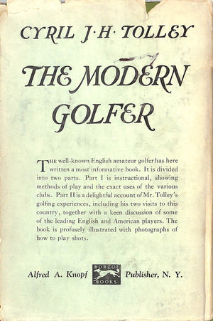 "The Modern Golfer" 1924 TOLLEY, Cyril J.H.