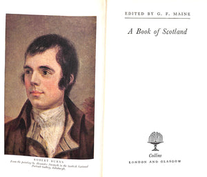"A Book Of Scotland" 1960 MAINE, G.F. [edited by]