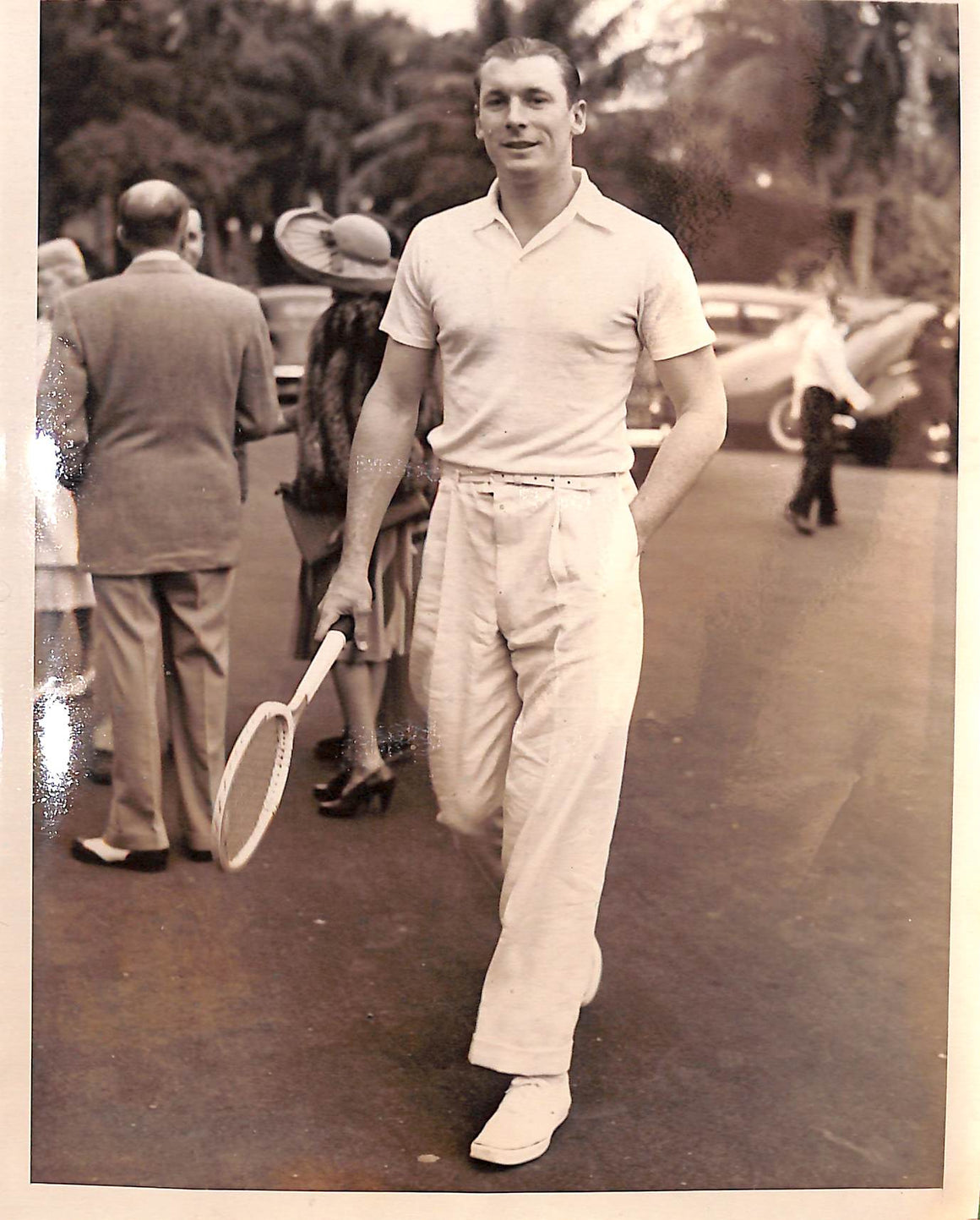 "Winston Guest Tennis Player At The Everglades Club Palm Beach c1940 Photo" (SOLD)