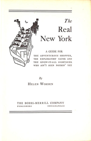 "The Real New York" 1932 WORDEN, Helen