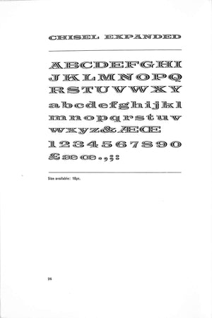 "The Second Supplement To A Book Of Typefaces" 1959