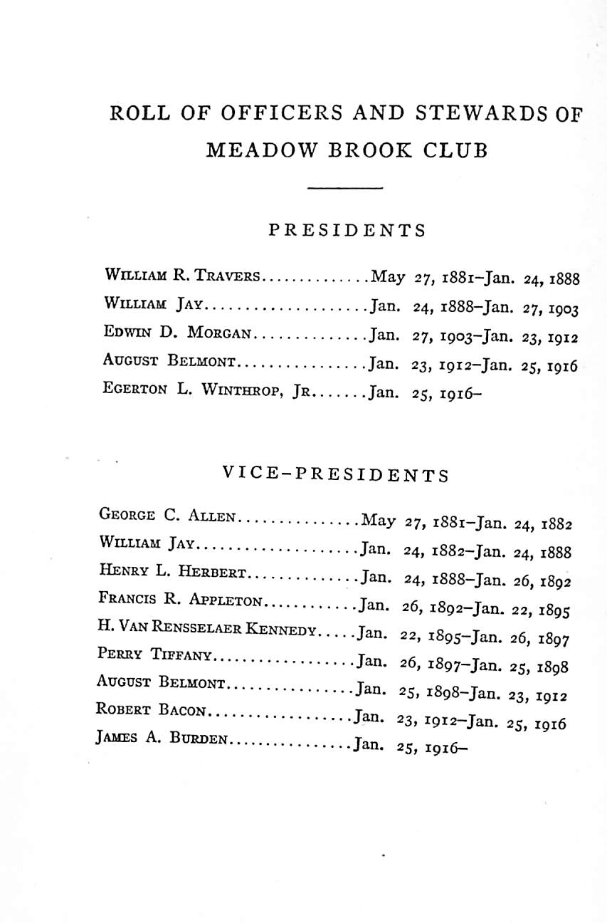 "Meadow Brook Club M.B.H. Year Book" 1922