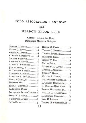 "Meadow Brook Club M.B.H. Year Book" 1924 (SOLD)