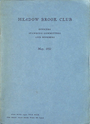 "Meadow Brook Club M.B.H. Year Book" 1930
