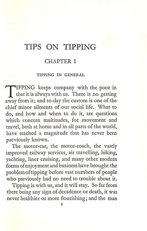 "Tips On Tipping" 1933 By 'Experienced Hands'