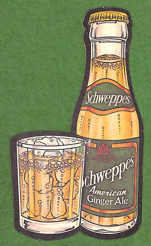 "Schweppes Indian Tonic Water/ American Ginger Ale Advert Card"