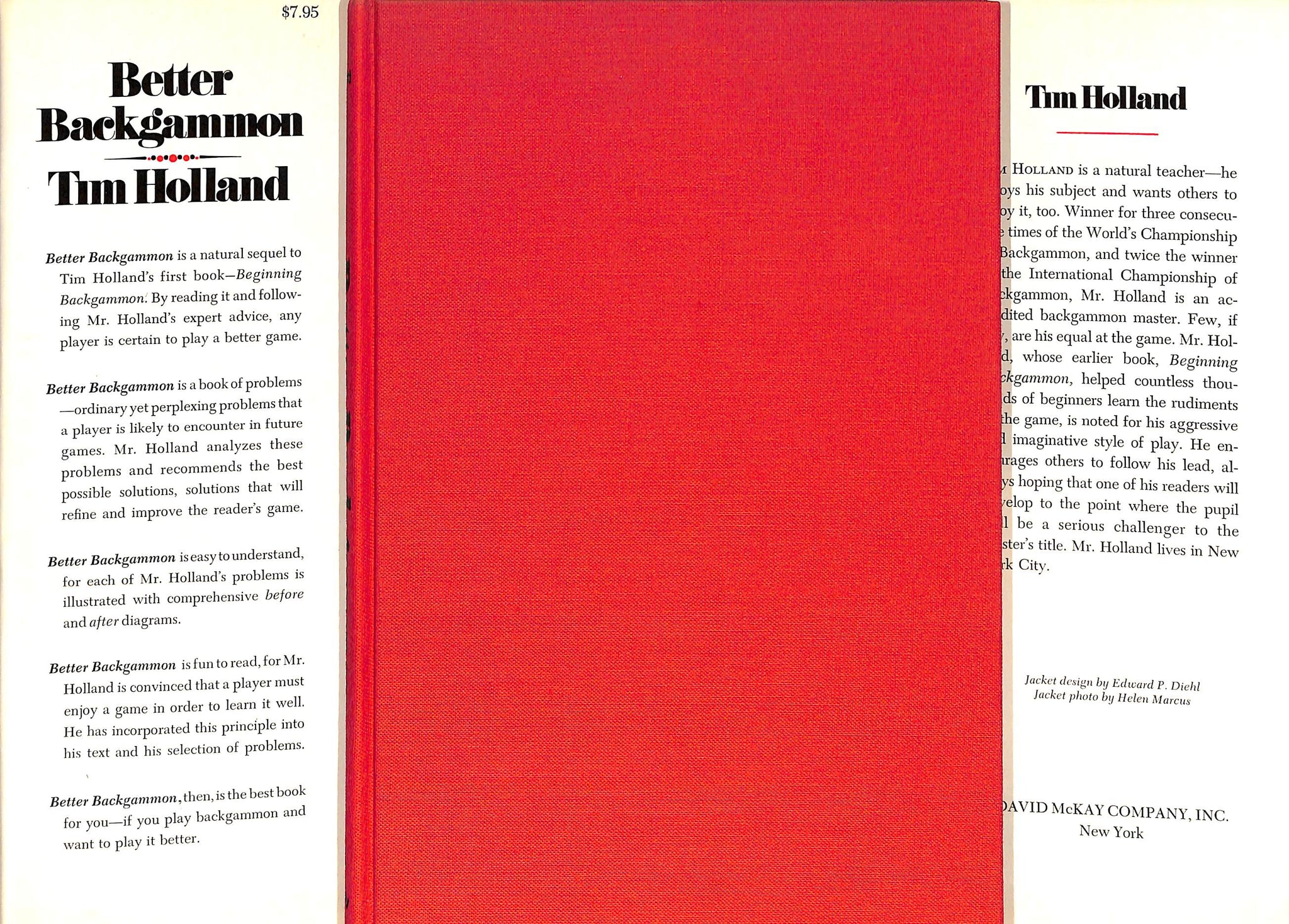 "Better Backgammon" 1974 HOLLAND, Tim