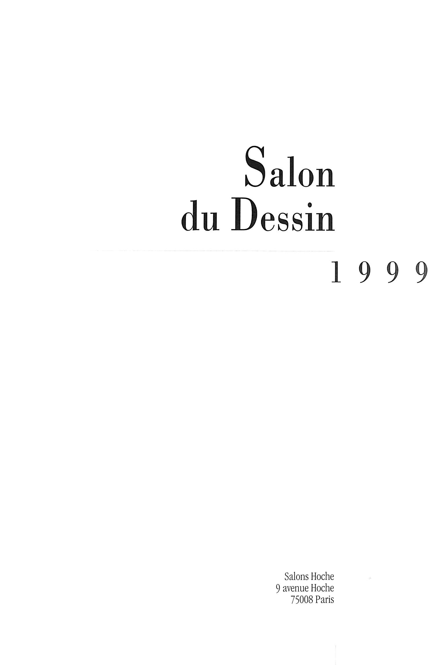 "Salon Du Dessin 1999 / Pierre Le-Tan"