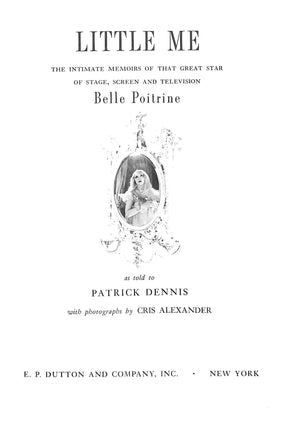 "Little Me: The Intimate Memoirs Of Belle Poitrine" 1961 DENNIS, Patrick