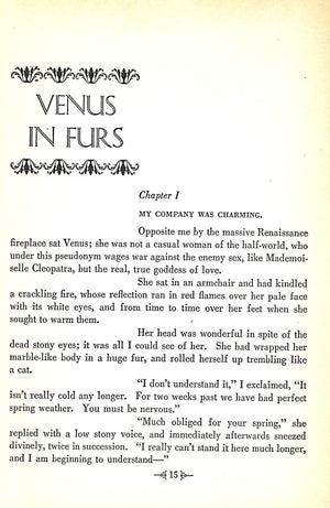 "Venus In Furs" 1947 VON SASHER-MASOCH, Leopold