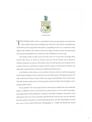 "The Story Of The Everglades Club" 2018 ST. JORRE, John De [written by] (SOLD)