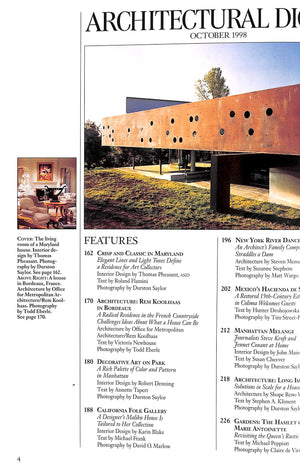 Architectural Digest October 1998